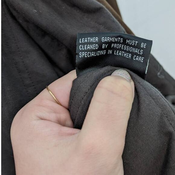 Vintage 90's R&O Reilly Olmes Brown Nubuck Leather Bomber Jacket Men's Size XL - Picture 7 of 15